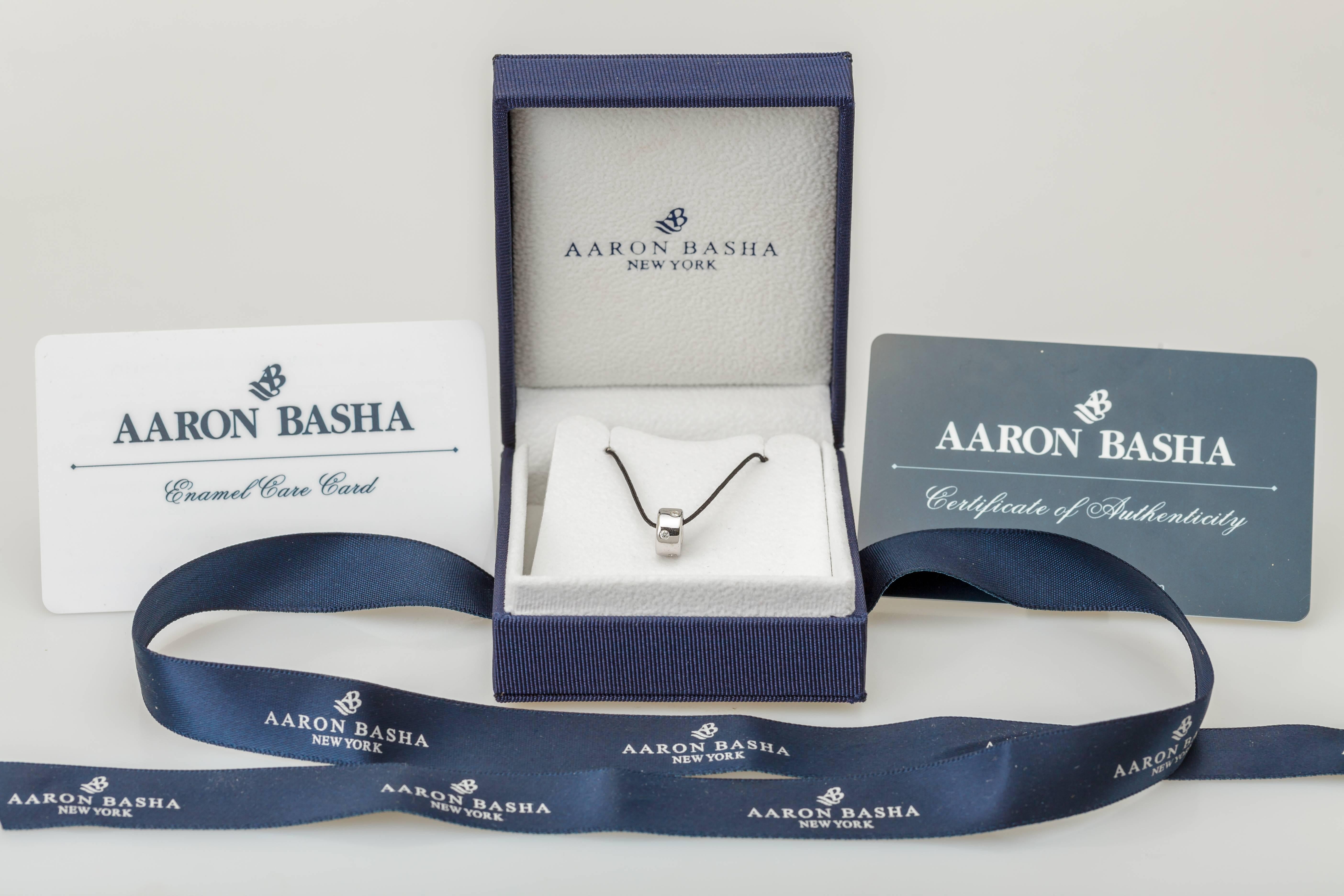 Aaron Basha White Gold Diamond 0.12 Carat Spacer  In Excellent Condition In Houston, TX