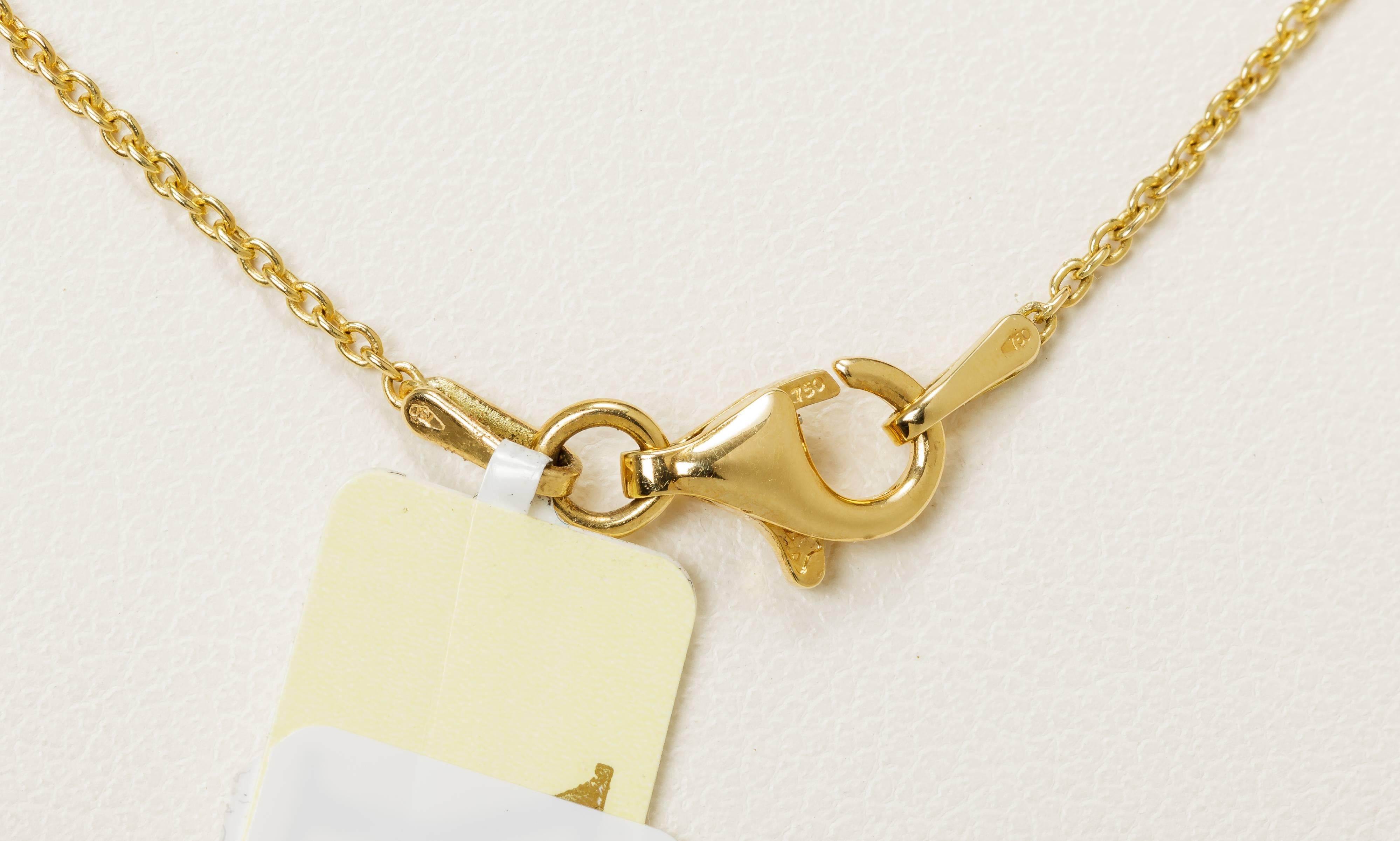 Yvel Freshwater 3 Keshi Pearl Drop Necklace Pendant 18 Karat Yellow Gold For Sale 1