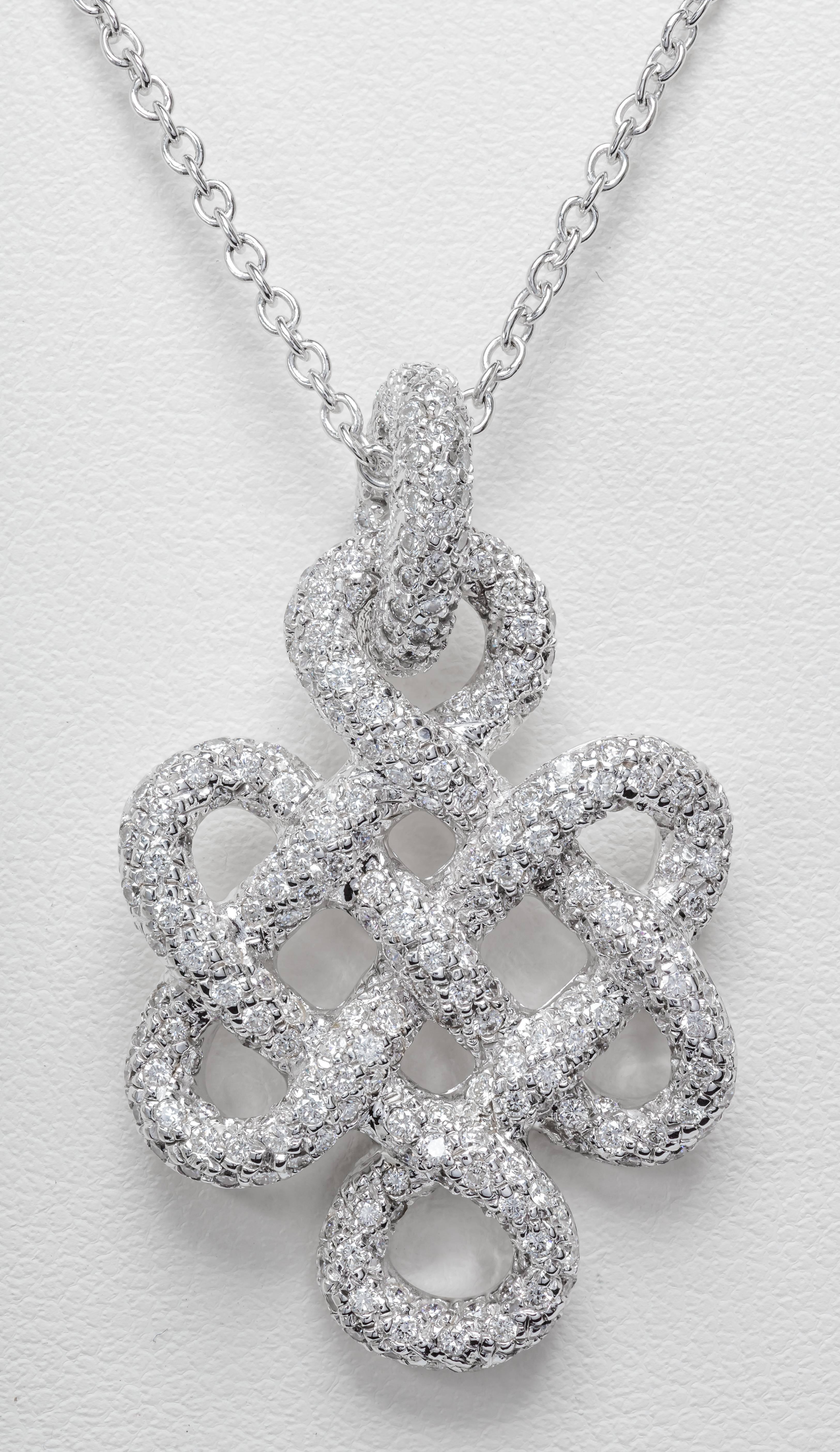 H. Stern Diane von Furstenberg 1.57 Carats Diamonds Gold Necklace In New Condition In Houston, TX