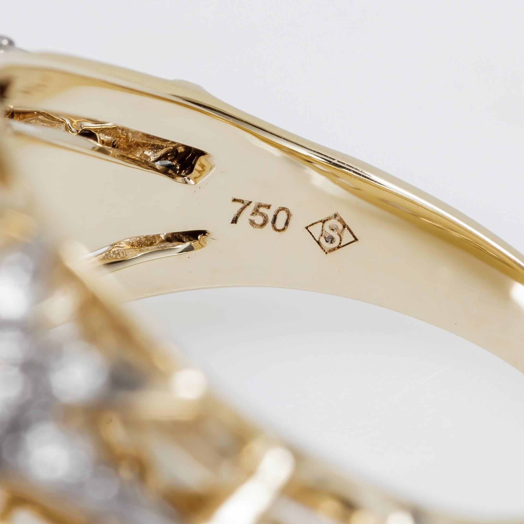 H. Stern Diamond Noble Gold Copernicus Ring 18k Noble Gold, Size 6 1
