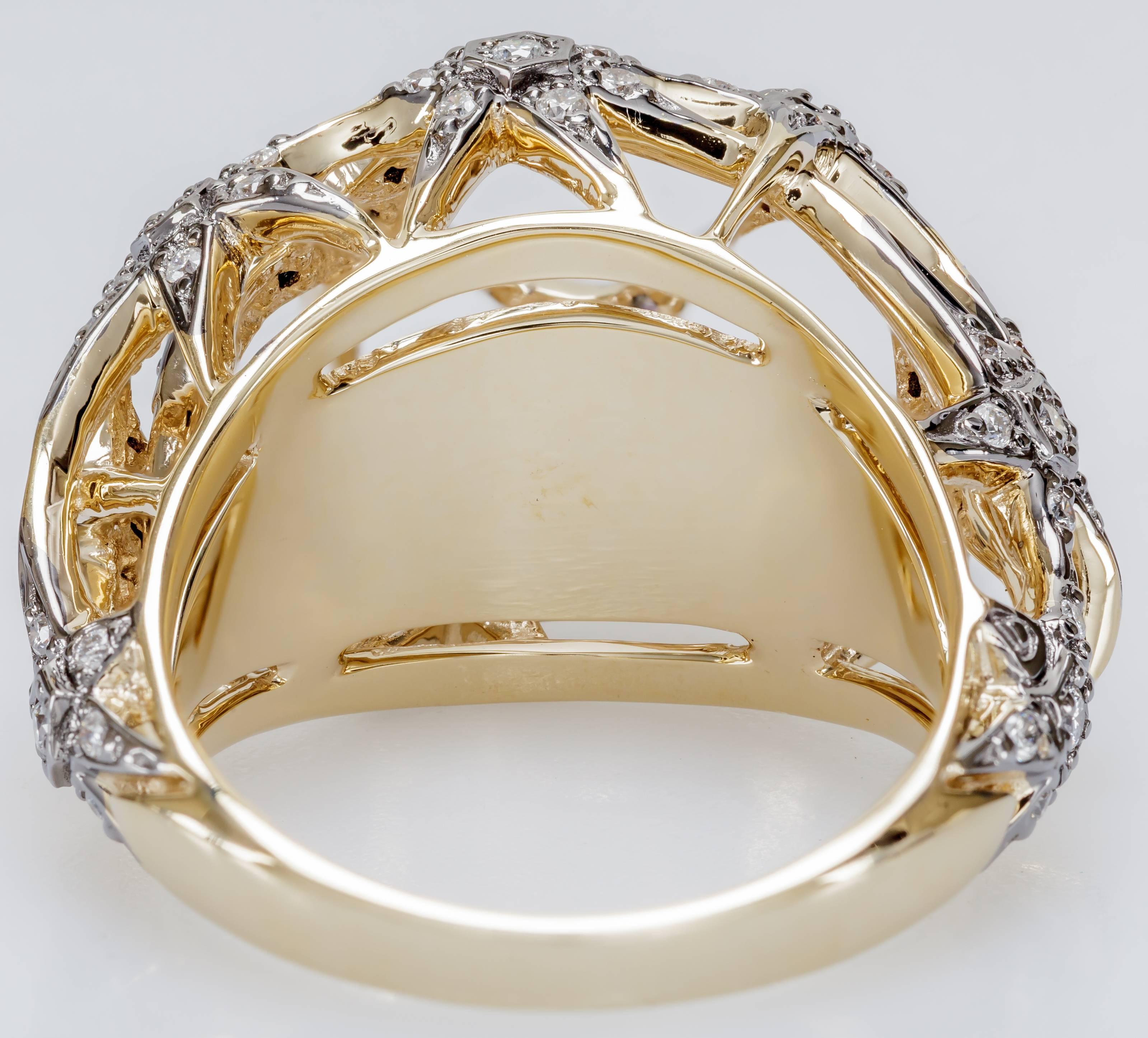 Women's H. Stern Diamond Noble Gold Copernicus Ring 18k Noble Gold, Size 6