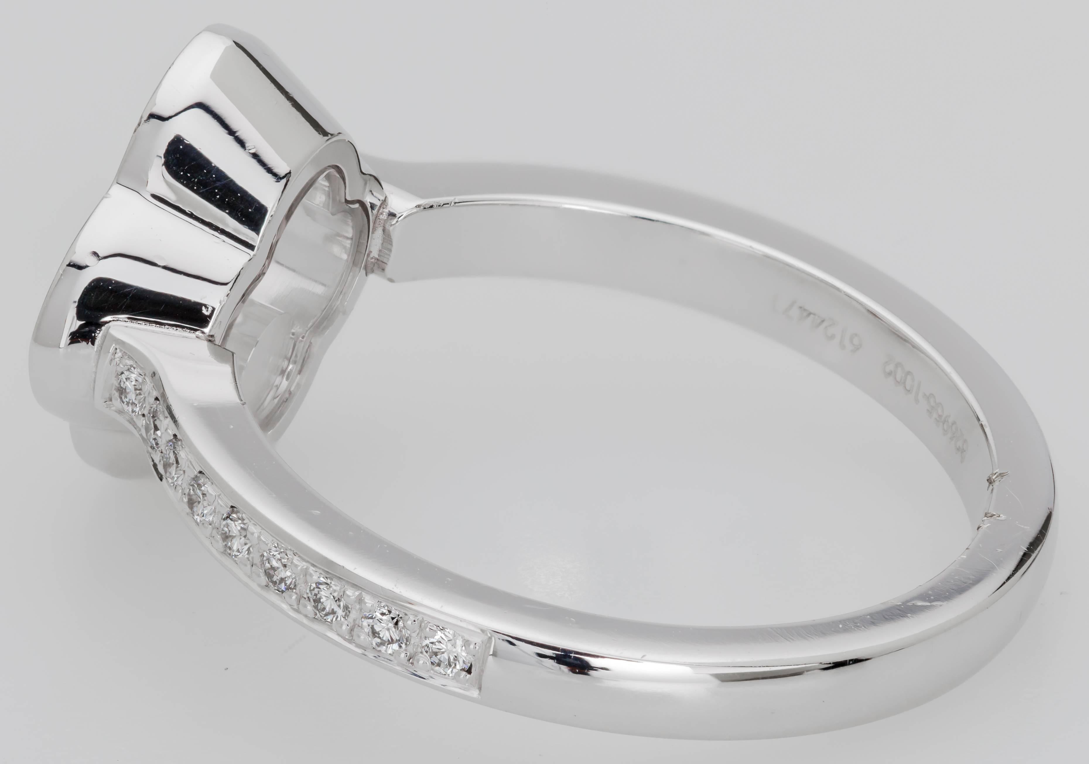 Chopard Happy Clover Diamond Ring 0.25 Carat 18 Karat White Gold In New Condition For Sale In Houston, TX
