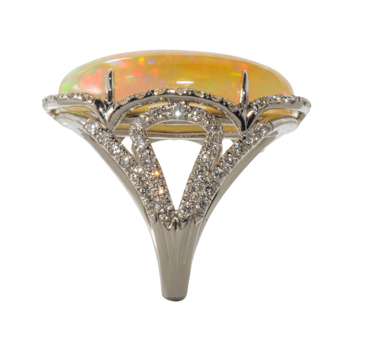 Welo Opal Diamond Cocktail Ring 1