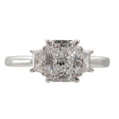 Kwiat GIA Cert 2.07 Carat Radiant Cut Diamond Engagement Ring