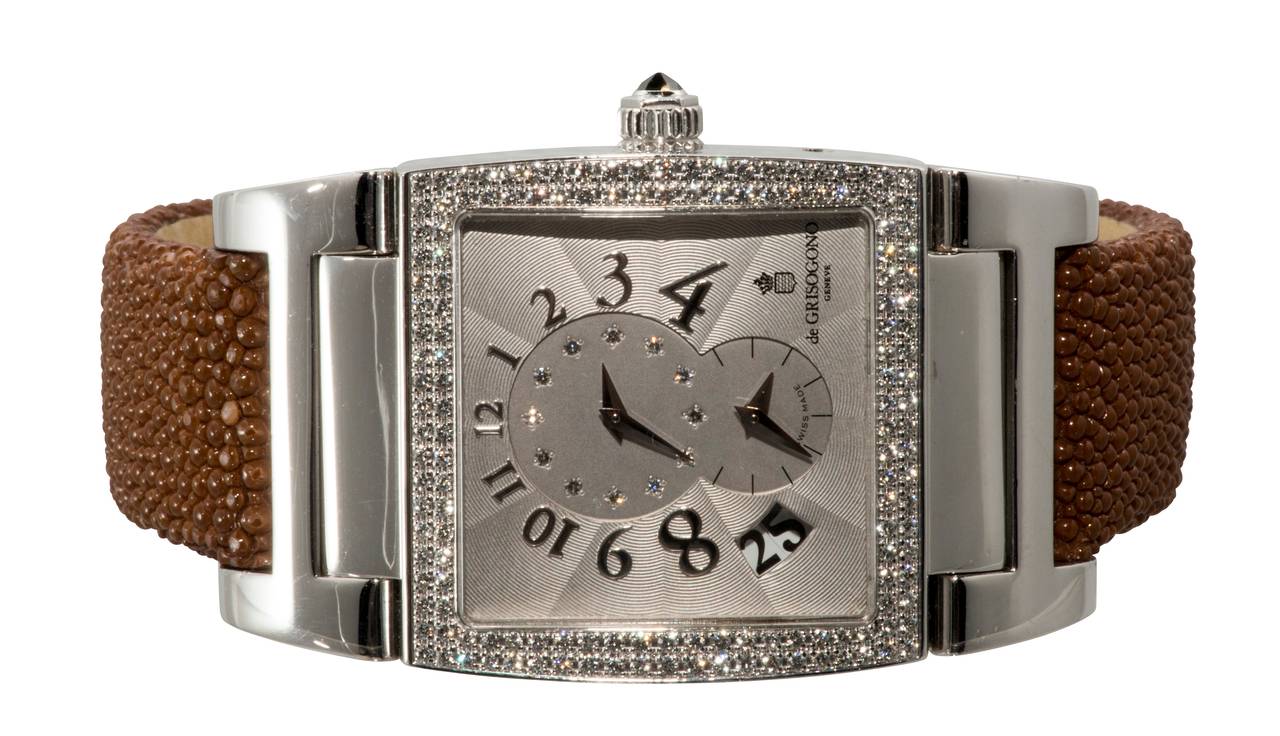 Women's DeGrisogono Lady's White Gold Diamond Wristwatch