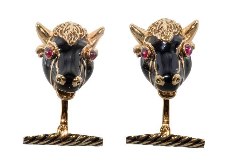 David Webb Bull Head Cufflinks 1