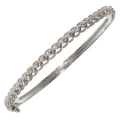 Diamond Gold Bangle Bracelet