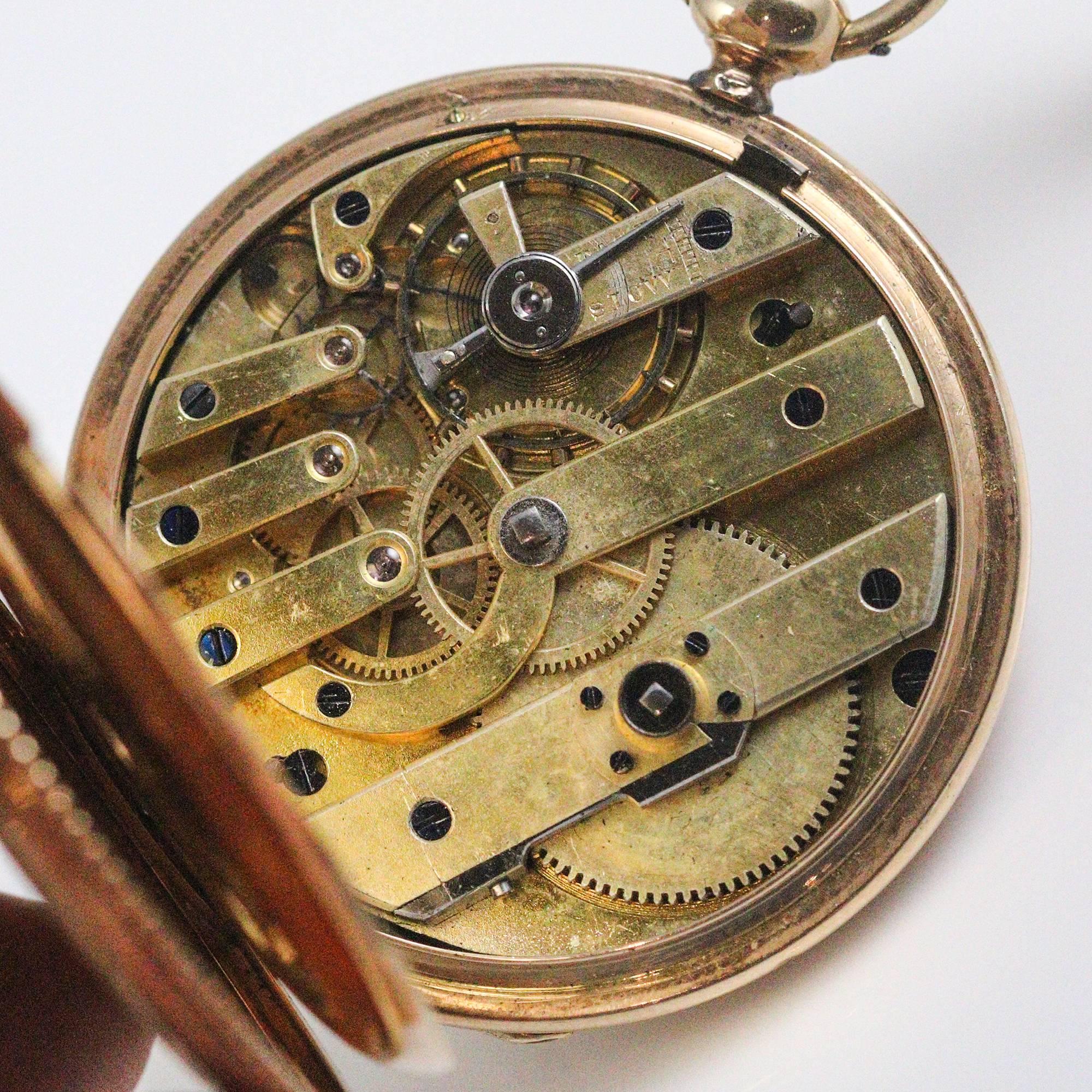 Bautte & Co. Yellow Gold Mid-1800s Pocket Watch with Key In Excellent Condition In Birmingham, AL