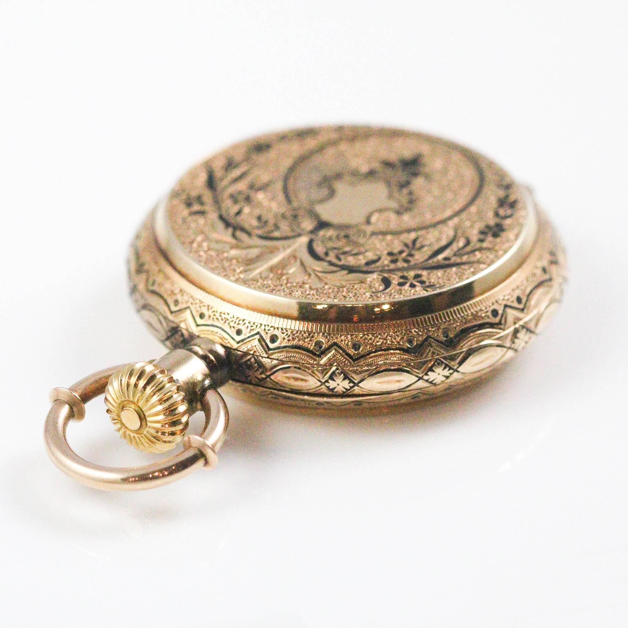 black pocket watch