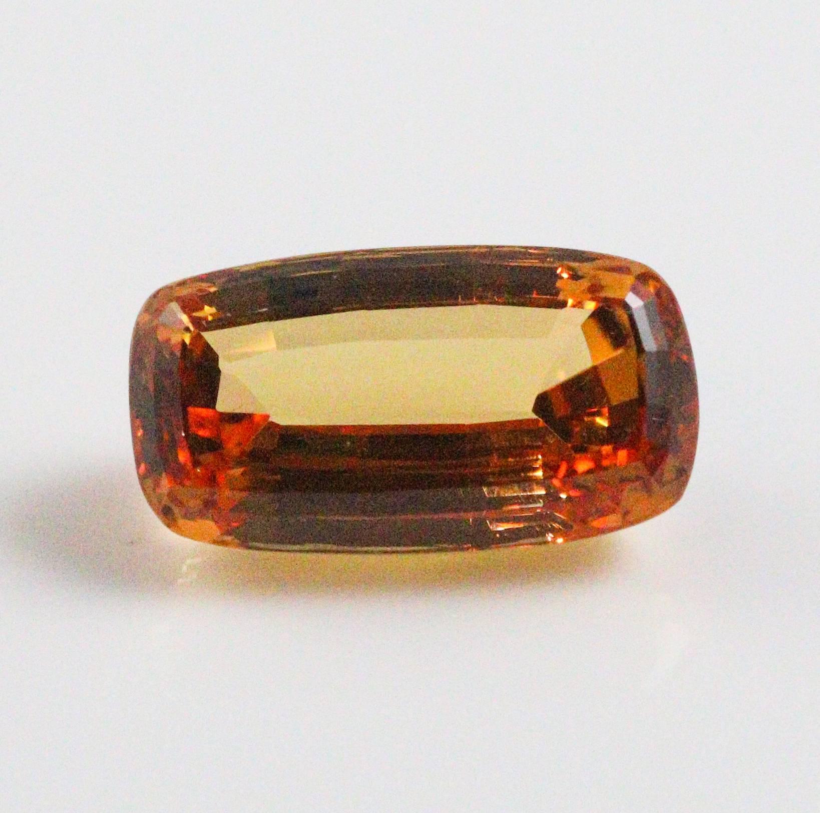 32.18 Carat GIA and PGS Certified Cushion Cut Imperial Topaz 1