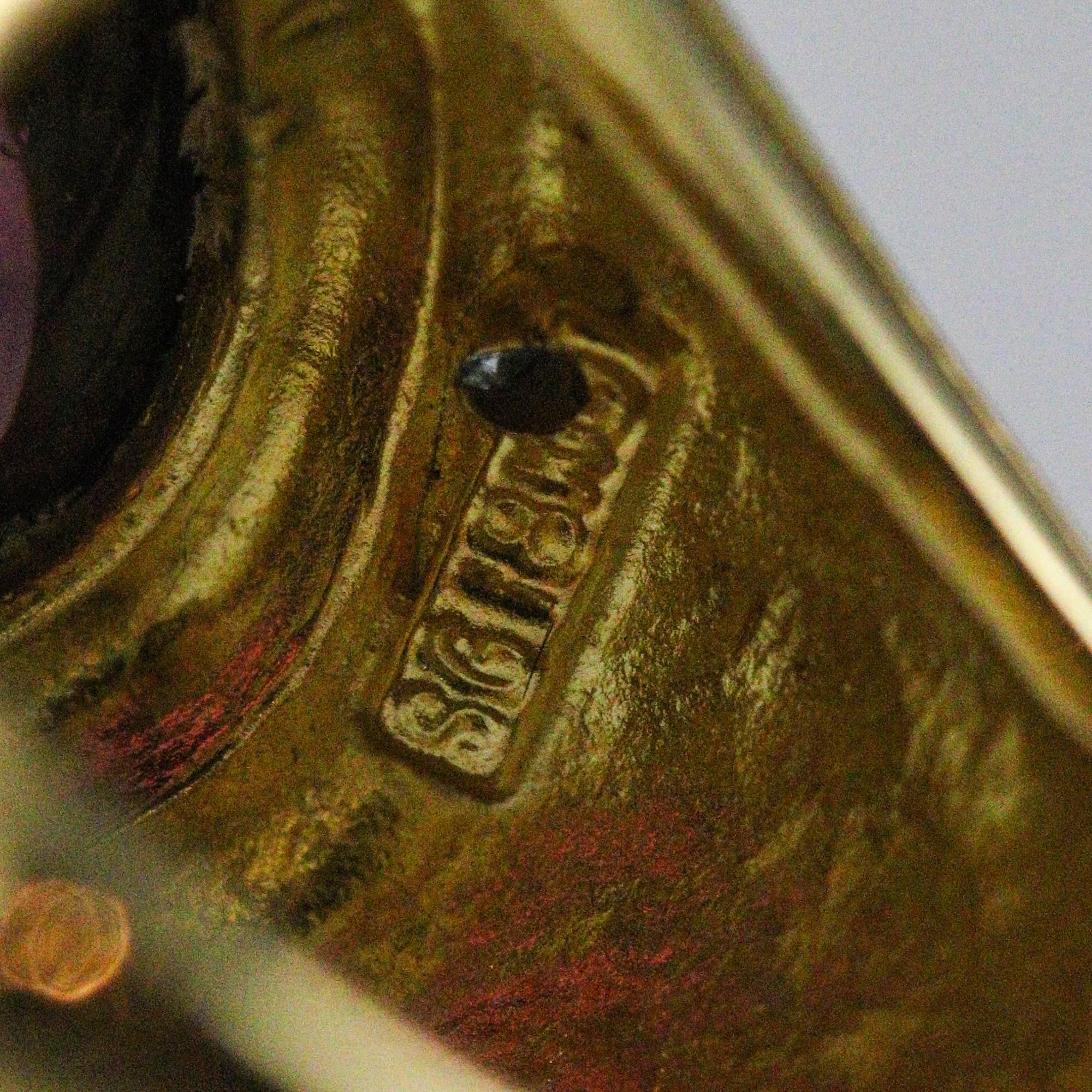 Women's or Men's Seidengang 18 Karat Yellow Gold Heart Shaped Rubellite Tourmaline Ring