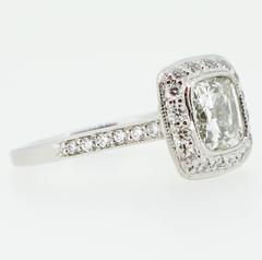 Tiffany & Co. 1.62 Carat Legacy Cushion Cut Platinum Halo-Style Engagement Ring