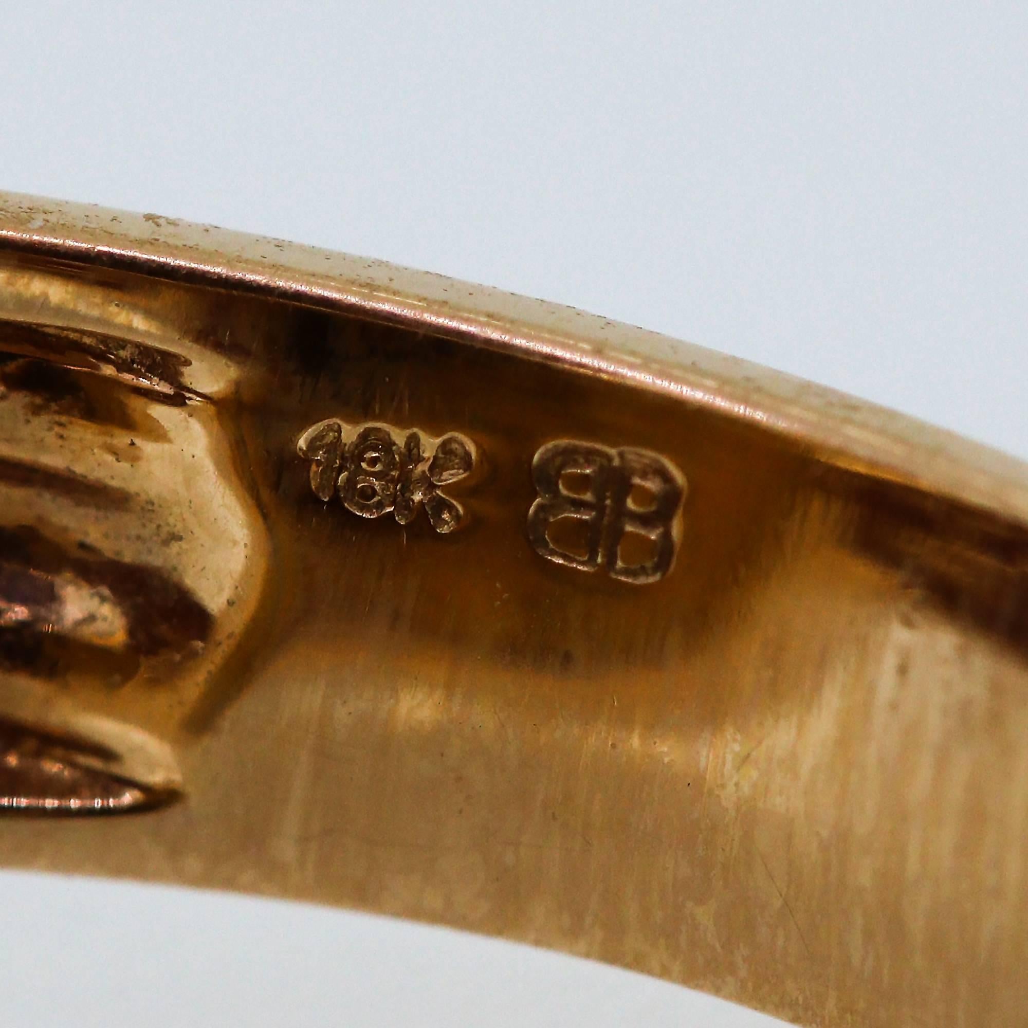 Barry Brinker Rose Gold Antique Roman Intaglio Ring In Excellent Condition In Birmingham, AL