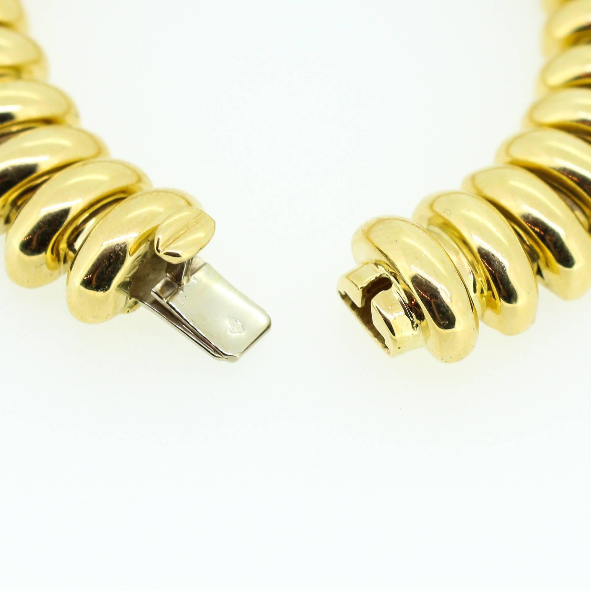 Modernist Chaumet Paris Yellow Gold Bracelet