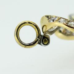 Edwardian Belle Epoch  Diamond Bow Motif Pendant Brooch