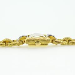 60s-70s Modernist 18k Yellow Gold and Diamond Mido Watch