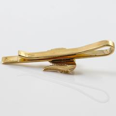1960s Ruby Gold Dragon Motif Cufflinks and Tie Clip
