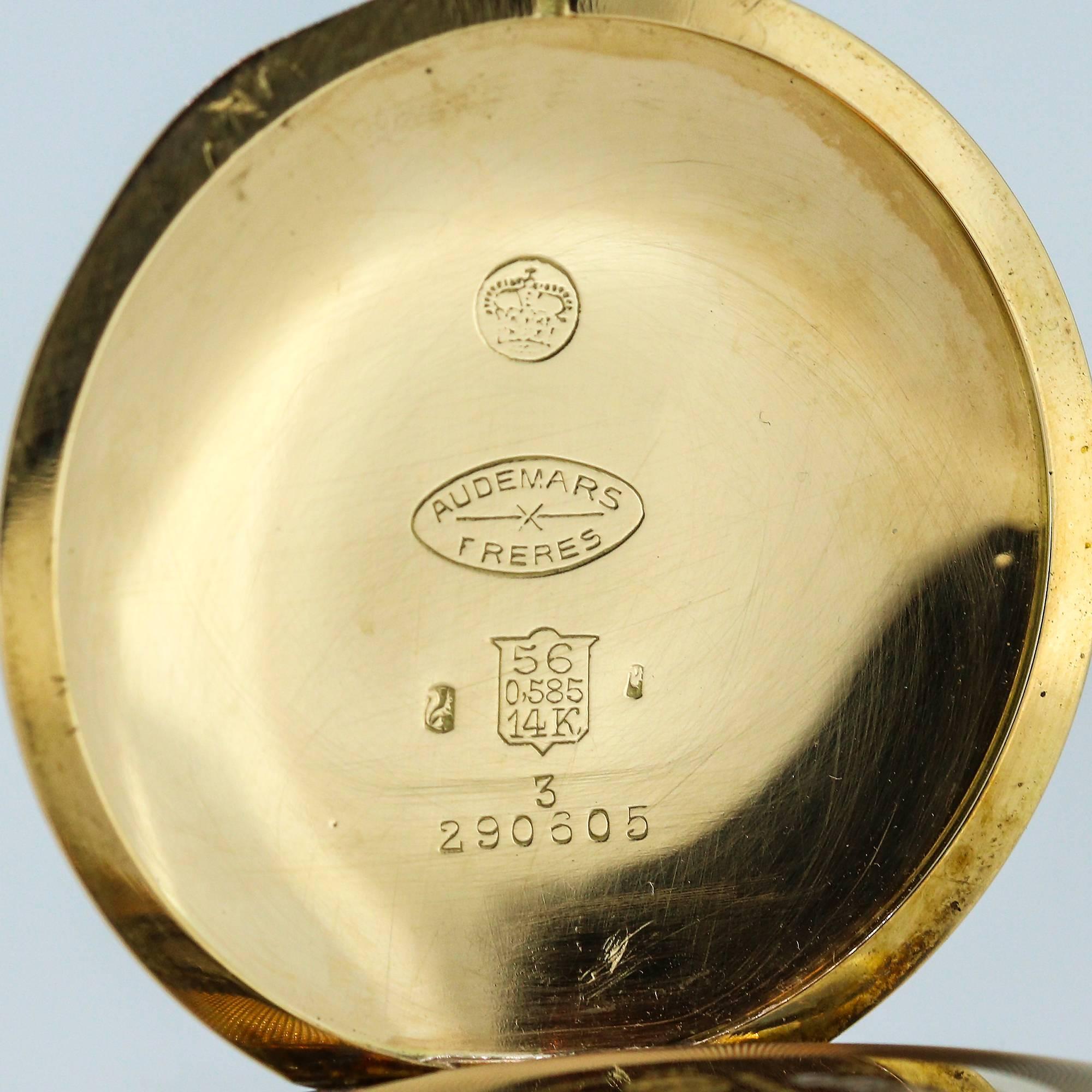 Audemars Freres Yellow Gold Pocket Watch Circa 1900 In Excellent Condition In Birmingham, AL