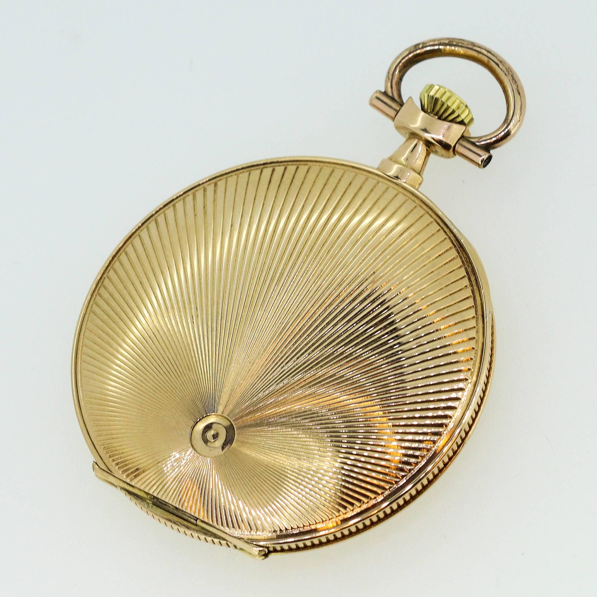 Edwardian Audemars Freres Yellow Gold Pocket Watch Circa 1900