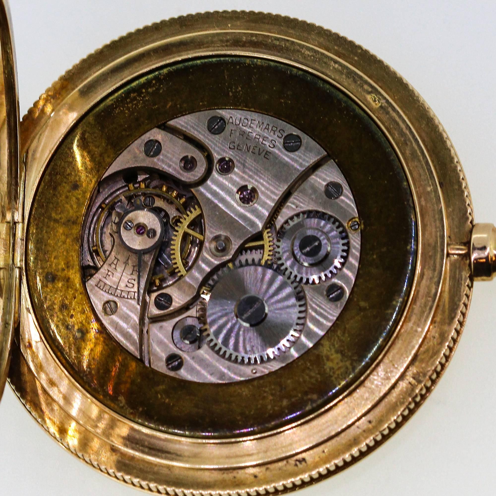 Audemars Freres Yellow Gold Pocket Watch Circa 1900 1
