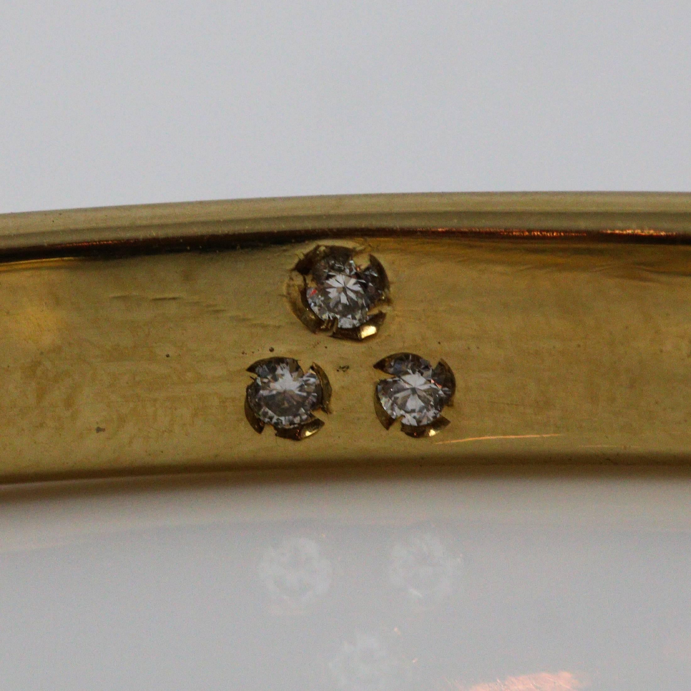 Temple St. Clair Diamonds Gold Nomad Bella Bangle Bracelet In Excellent Condition In Birmingham, AL