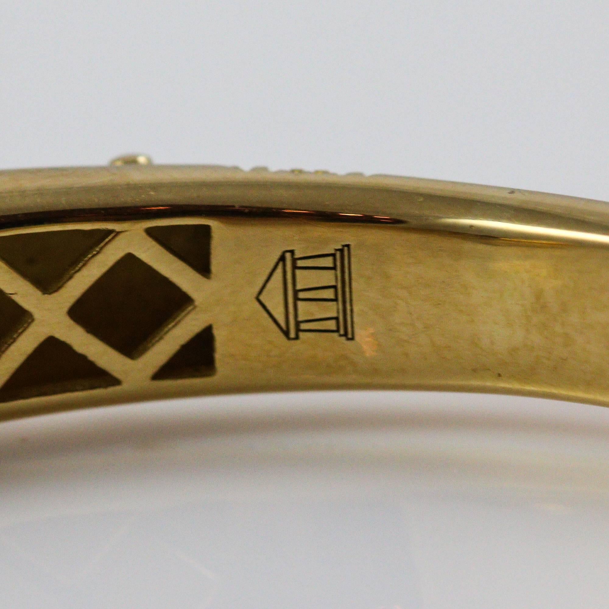 Temple St. Clair Diamonds Gold Nomad Bella Bangle Bracelet 2