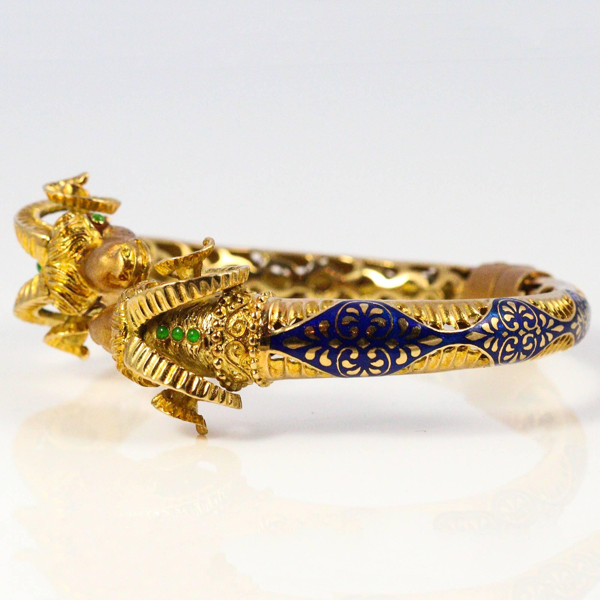 gold ram bracelet