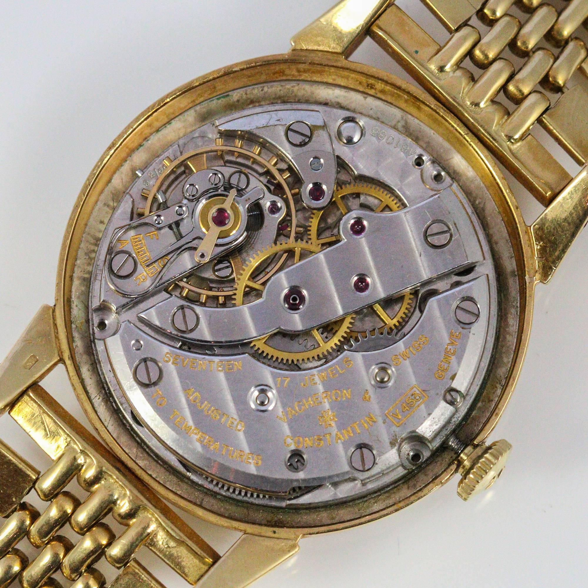 Vacheron Constantin Yellow Gold Manual Wind Wristwatch, circa 1940s In Excellent Condition In Birmingham, AL