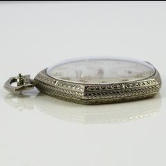 1934 White Gold Filled Gruen Pentagon Verithin Pocket Watch