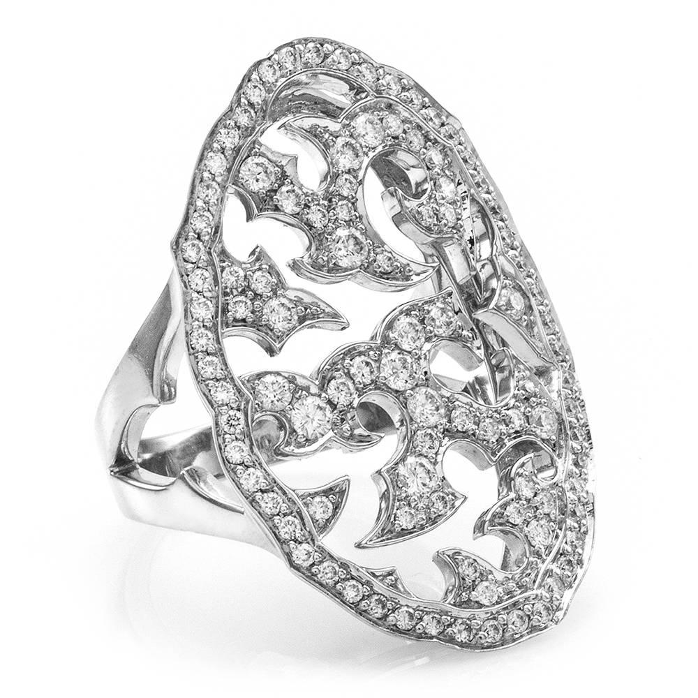 Stephen Webster Thorn Collection Pavé Diamond Ring In Excellent Condition For Sale In Scottsdale, AZ