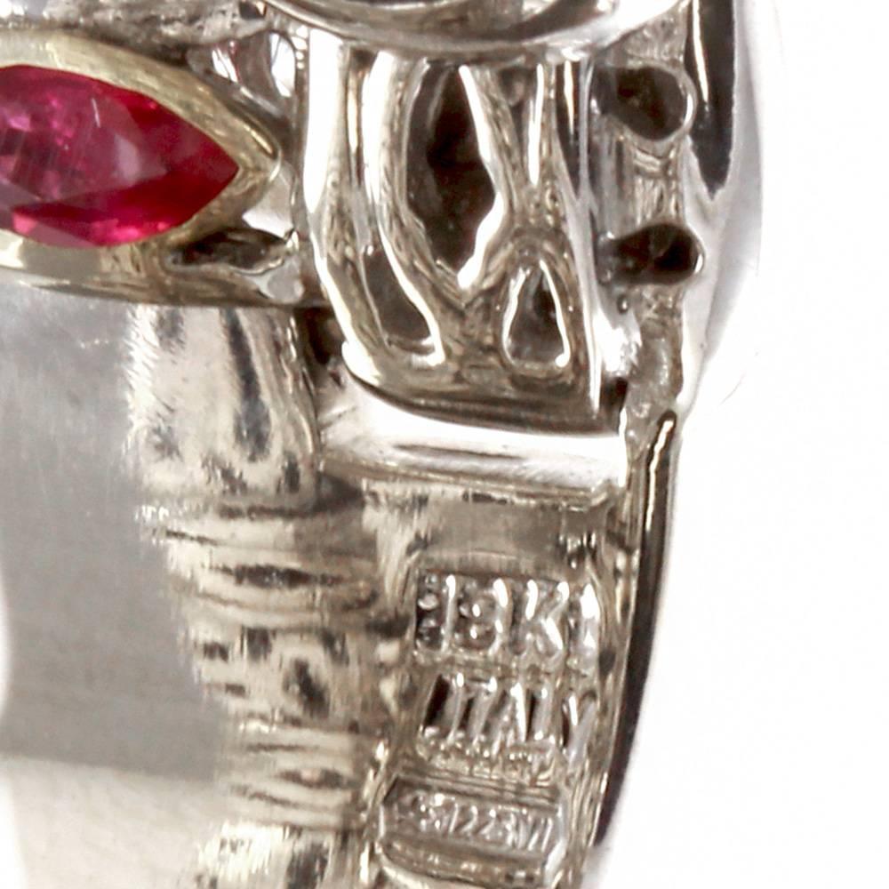 Roberto Coin Appassionata Pavé Diamond Gold Basketweave Ring For Sale 3