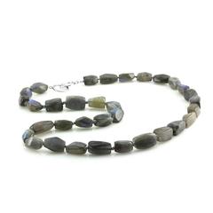 TIFFANY & CO. Paloma Picasso High Polished Labradorite Necklace with 18KW Gold