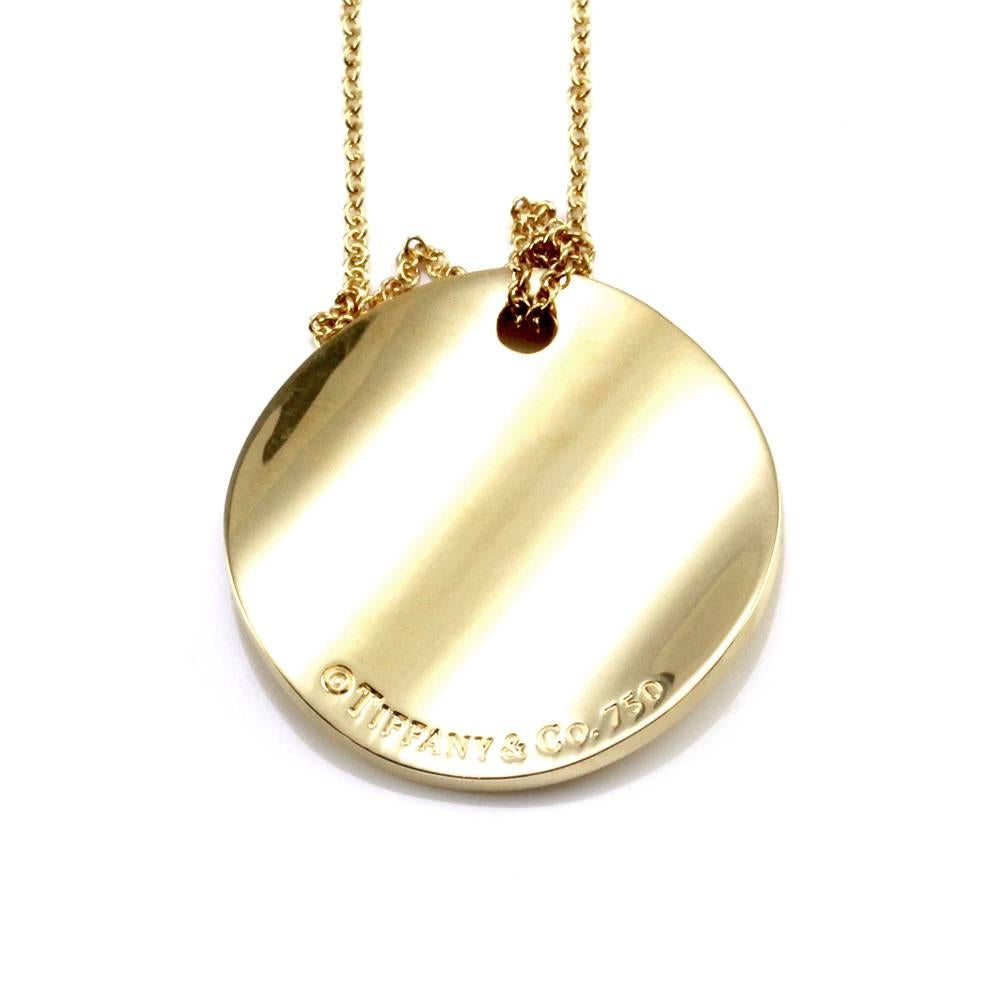 Tiffany & Co. Notes Round Pendant Necklace  In Excellent Condition For Sale In Scottsdale, AZ