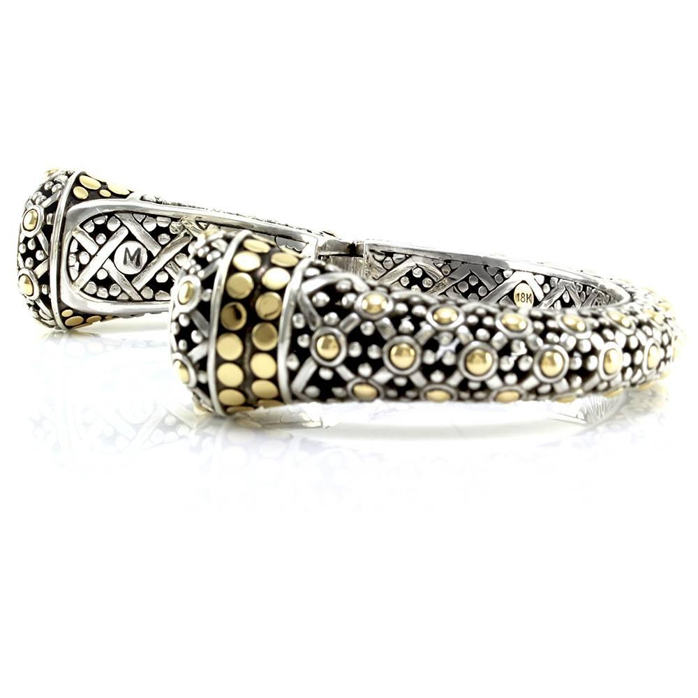 John hardy Jaisalmer Kick Cuff Bracelet in Sterling Silver & 18K Yellow Gold 2