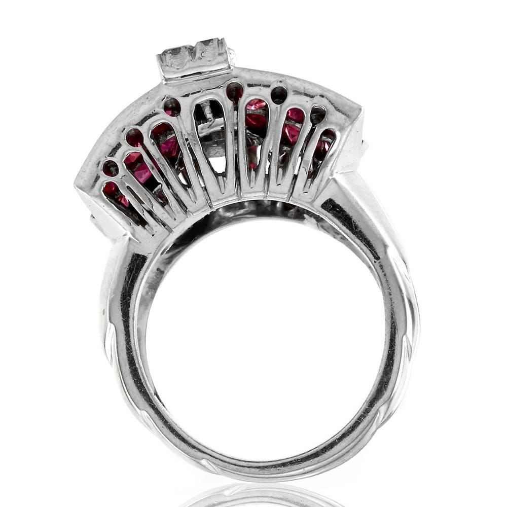 Art Deco Ruby & Diamond Ring 1