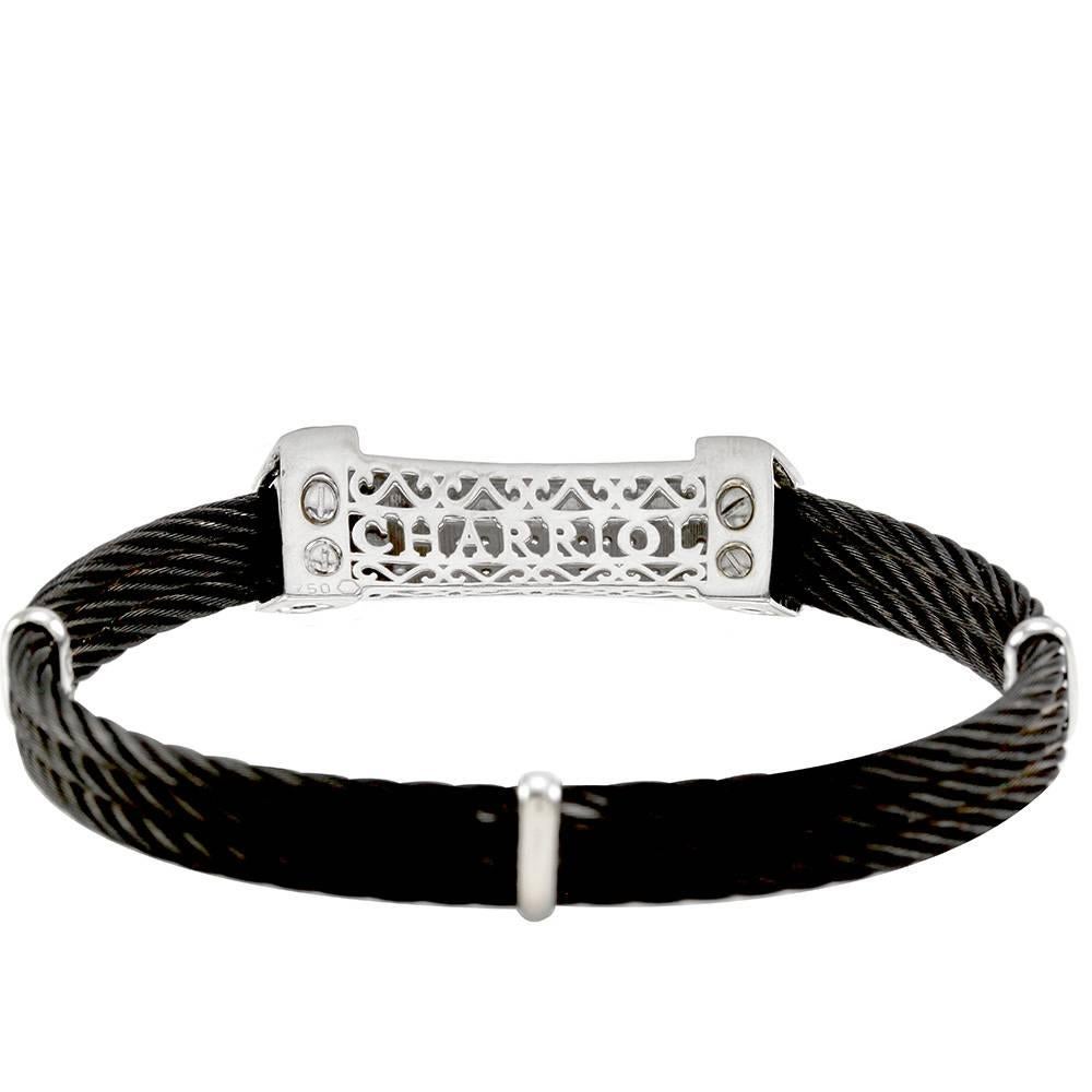 charriol black cable bracelet
