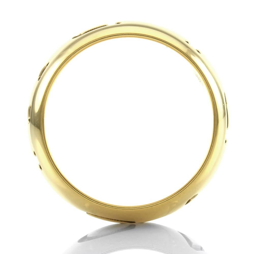 Bulgari Monologo Collection Gold Band Ring For Sale 1