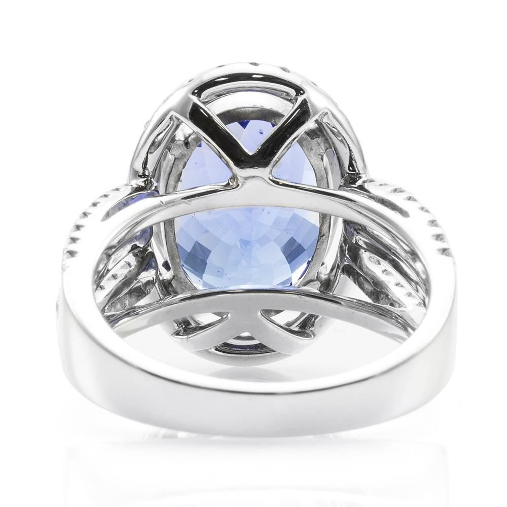 Women's M. Christoff Tanzanite Ring w/ Pavé Diamond Halo & Shoulders