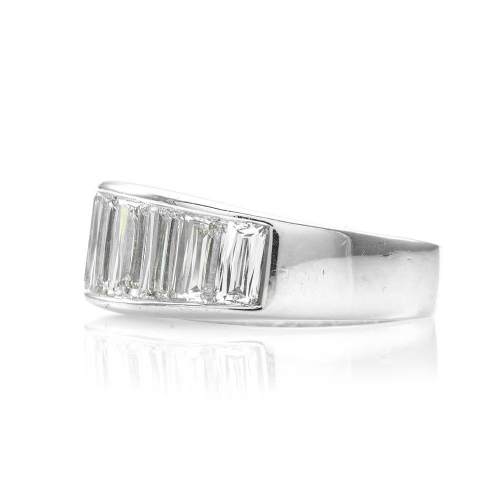  Christopher Designs Crisscut Diamond Band Platinum Ring  In Excellent Condition For Sale In Scottsdale, AZ