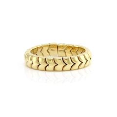 Bvlgari Gold Chevron Flexible Open Band