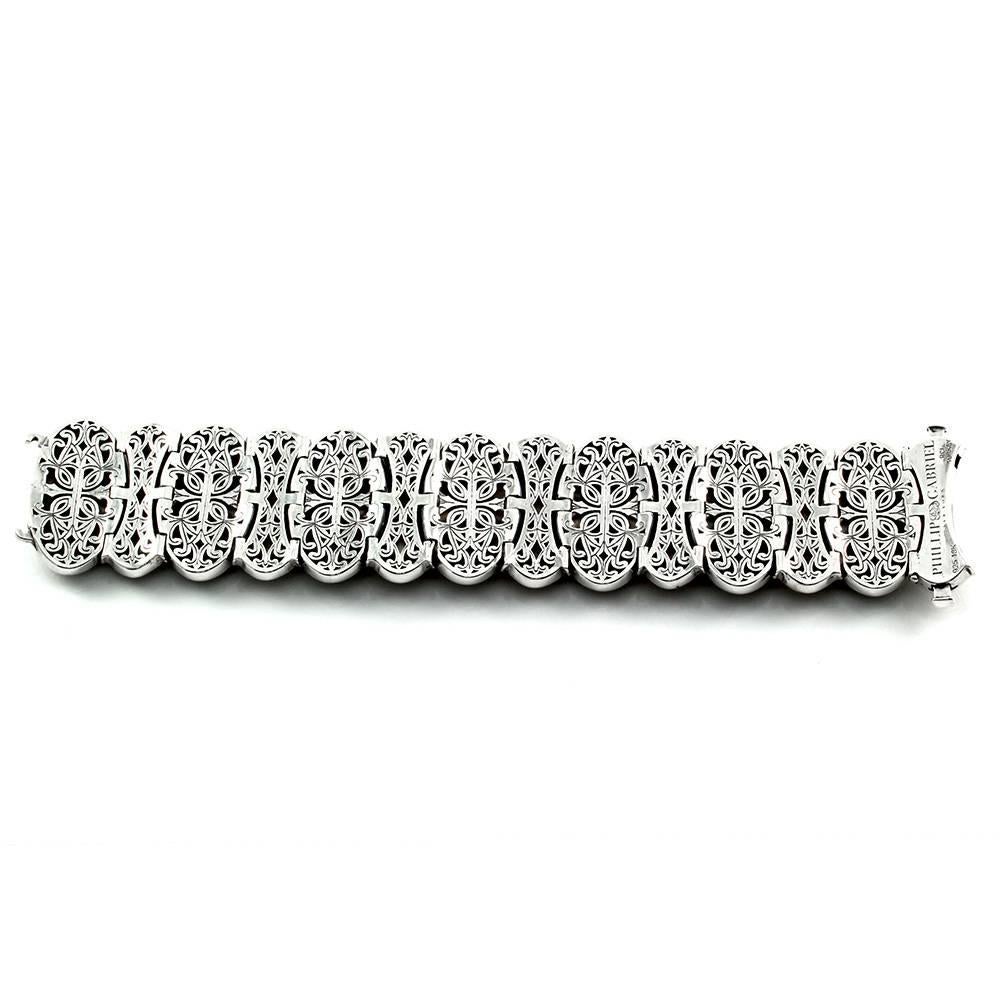 Phillip Gavriel Byzantine Collection Silver Gold Bracelet 1