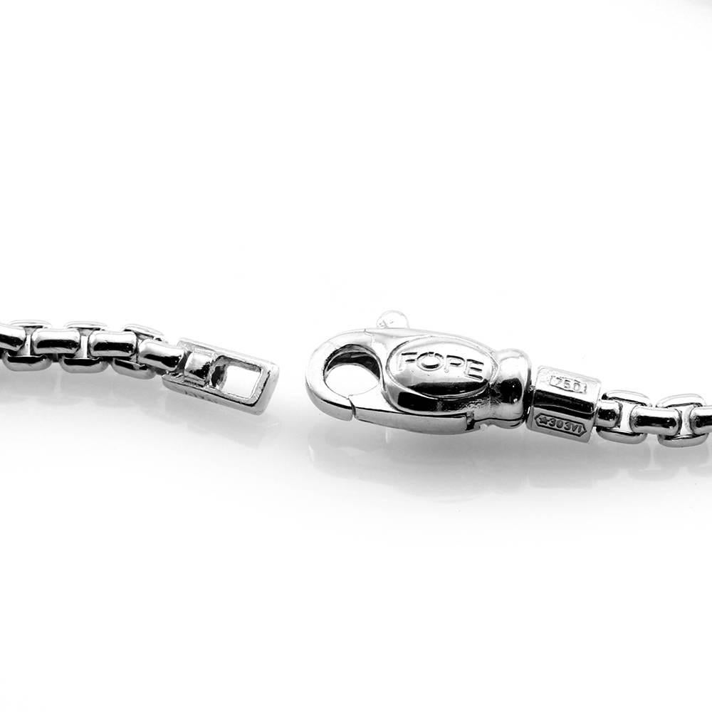 fope 18k white gold lariat necklace