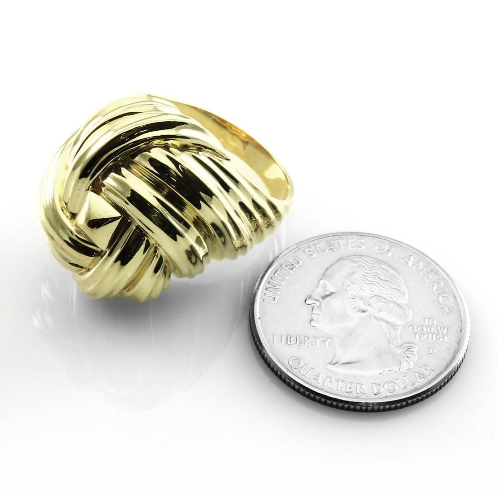 Henry Dunay Woven Gold Dome Gold Ring 4