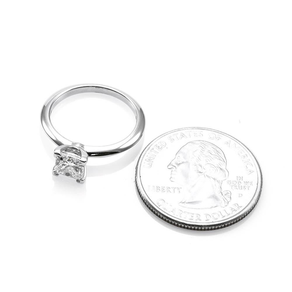Tiffany & Co. Princess Cut Diamond and Platinum Solitaire Wedding Set  3