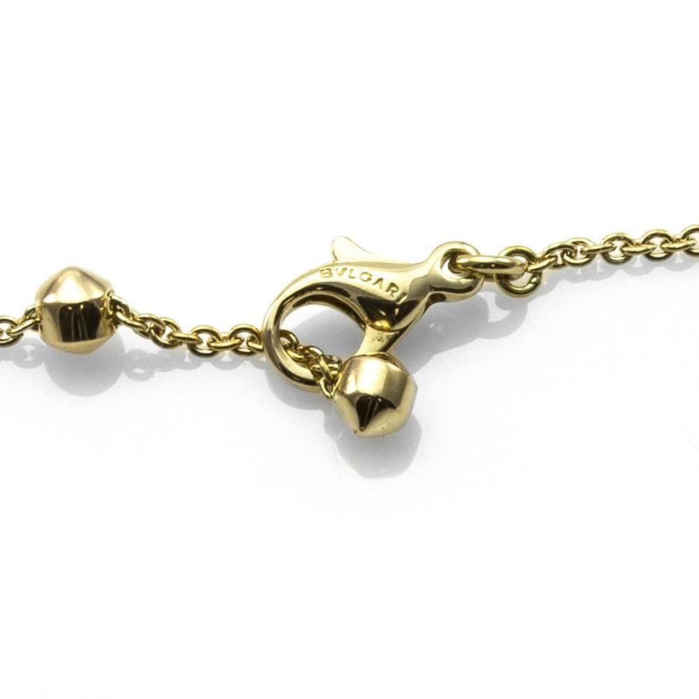 Women's Bulgari Garnet Gold Cluster Dangle Necklace