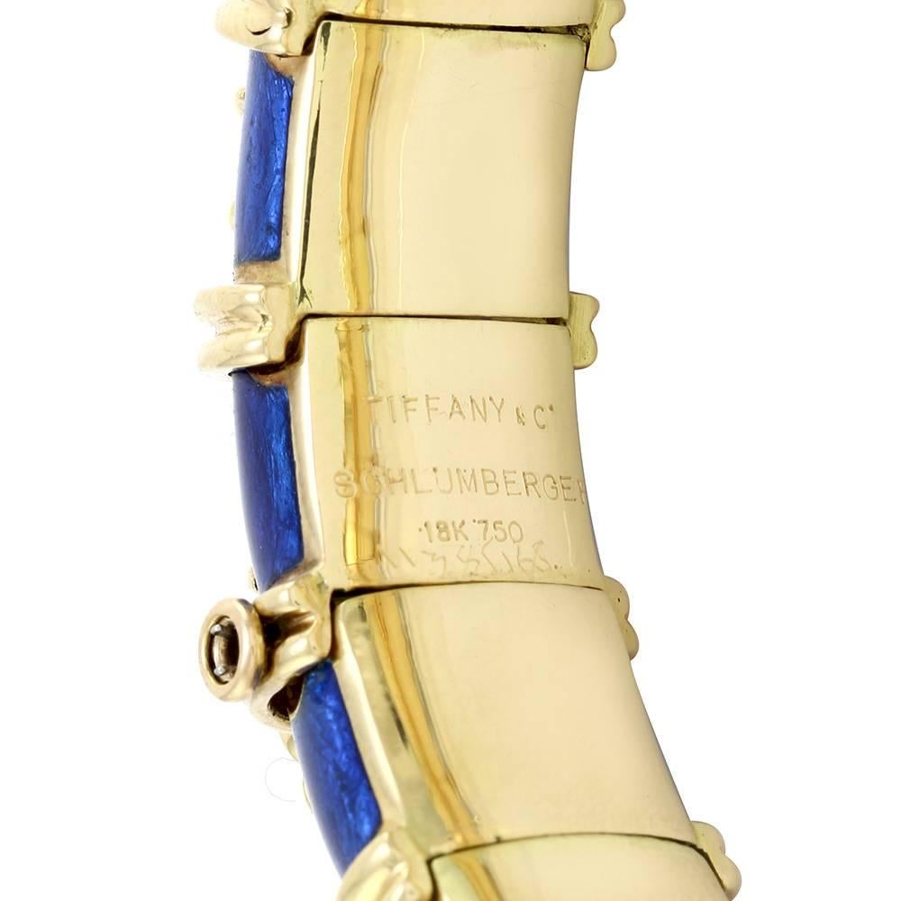  Tiffany & Co. Schlumberger Gold and Enamel Croisillon Bracelet  1