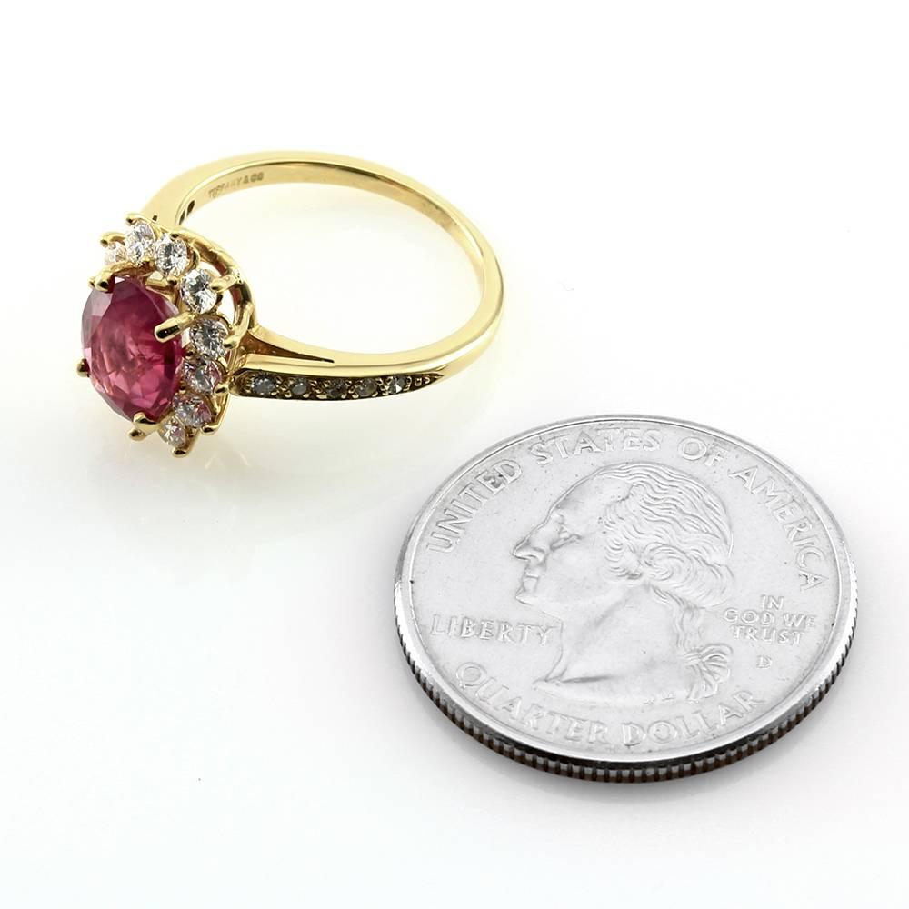 AGL Certified Tiffany & Co. Natural Untreated Burmese Ruby Diamond Ring  3