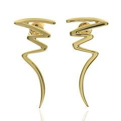 Tiffany & Co. Paloma Picasso Gold Scribble Earrings