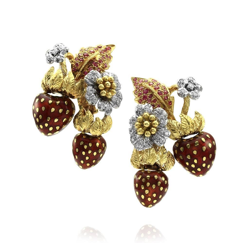 Women's or Men's Diamond Sapphire Enamel and Gold Necklace Bracelet Earring Suite For Sale