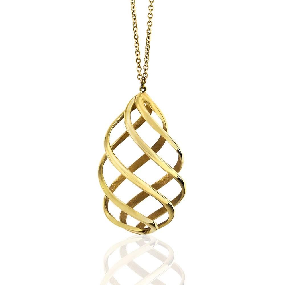 Tiffany & Co. Paloma Picasso Venezia Luce Gold Spiral Necklace